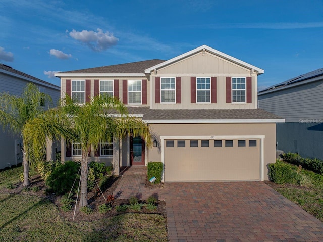 view of front of house featuring a garage