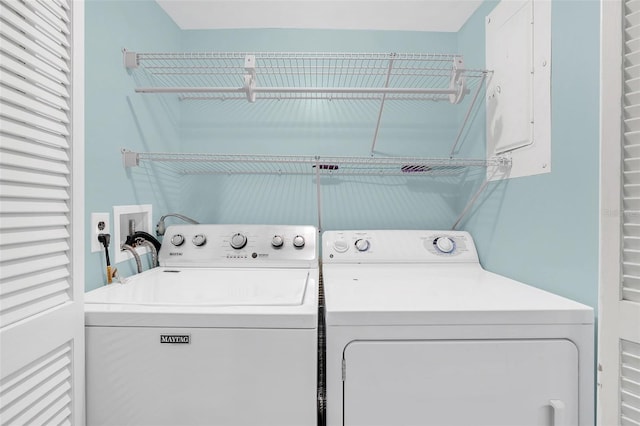 laundry area featuring washer and dryer