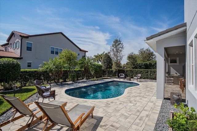 view of pool with a patio