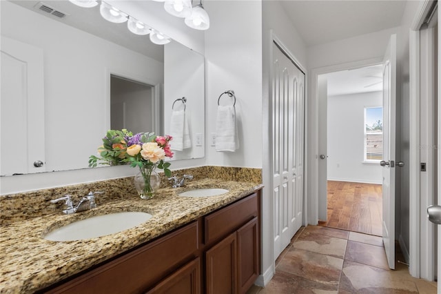 bathroom with vanity