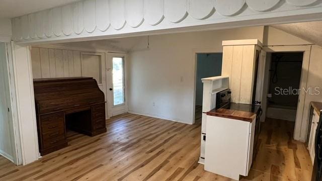 kitchen with light wood-type flooring