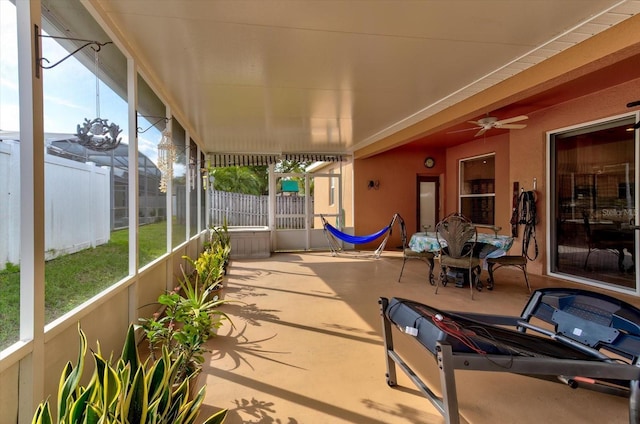 view of sunroom / solarium