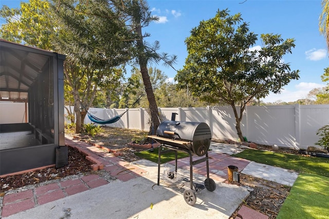 view of patio / terrace featuring area for grilling