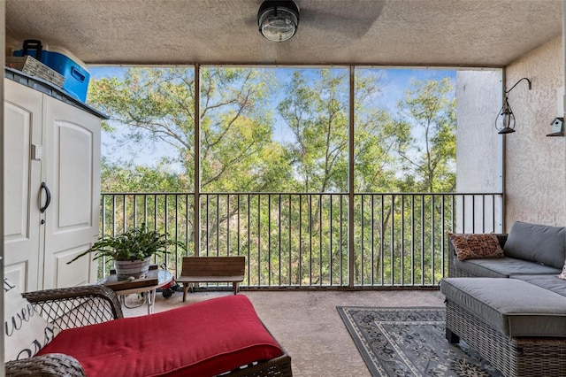 view of sunroom