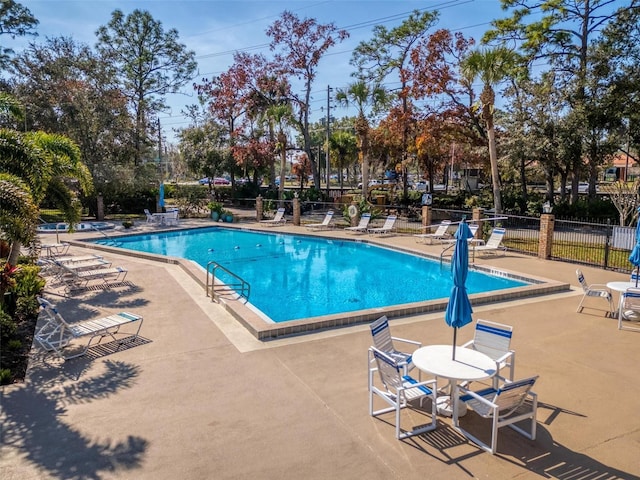 view of pool with a patio area