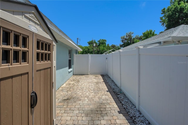 view of property exterior featuring a patio area