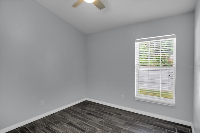 empty room with ceiling fan