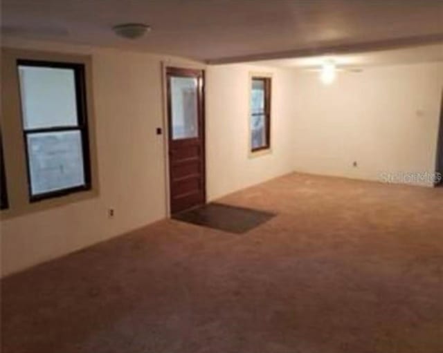 view of carpeted spare room