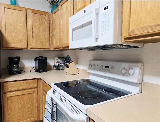 kitchen featuring white appliances