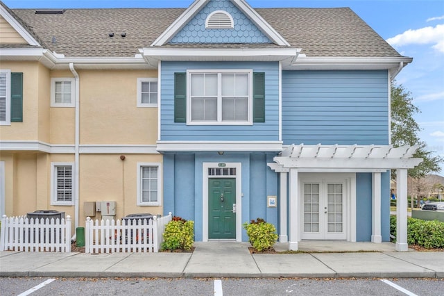 multi unit property featuring french doors