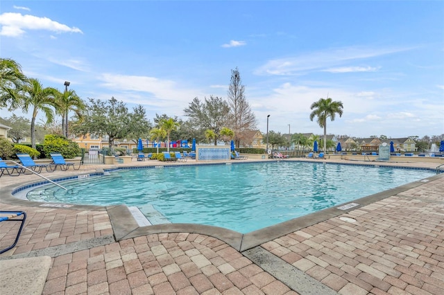 view of pool with a patio area