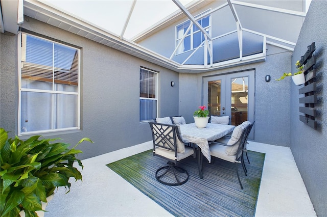 deck featuring french doors and a patio area