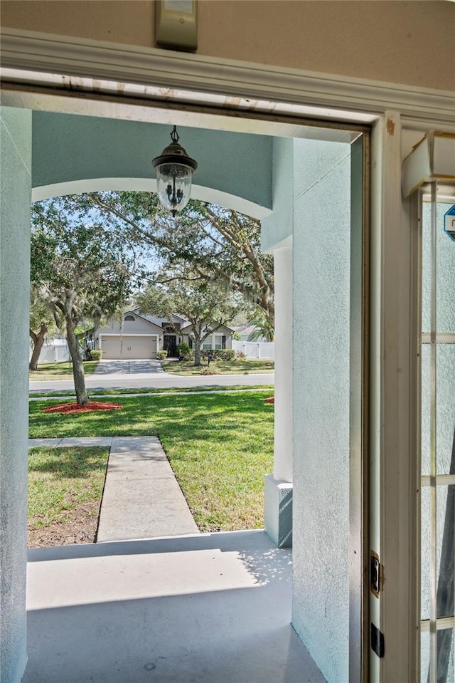 view of doorway to outside