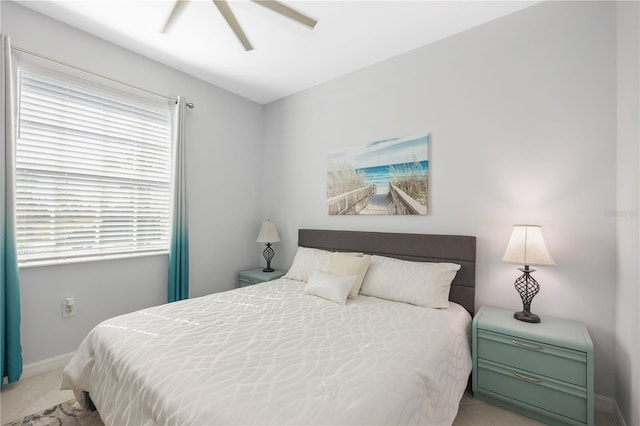 bedroom with ceiling fan