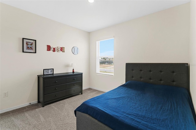 view of carpeted bedroom