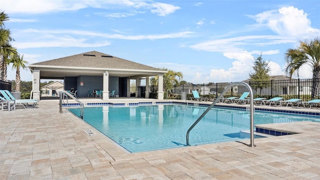 view of pool with a patio