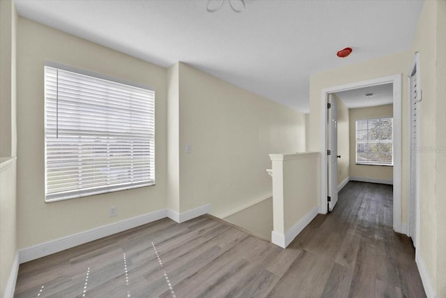 hall featuring light hardwood / wood-style floors