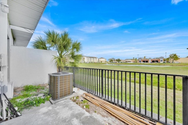 view of patio featuring central AC