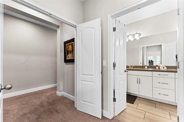 bathroom with vanity