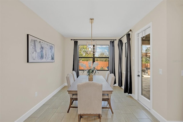 view of dining room