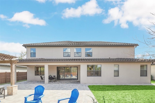 back of property featuring a patio area