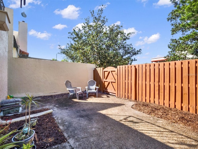 view of yard with a patio area