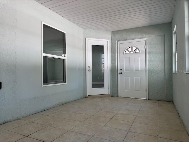 view of tiled foyer