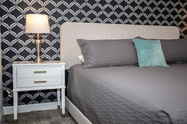 bedroom with carpet floors