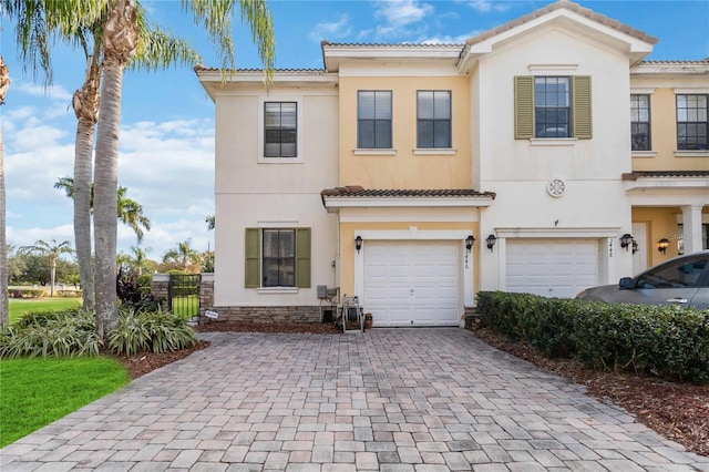 view of front of home featuring a garage