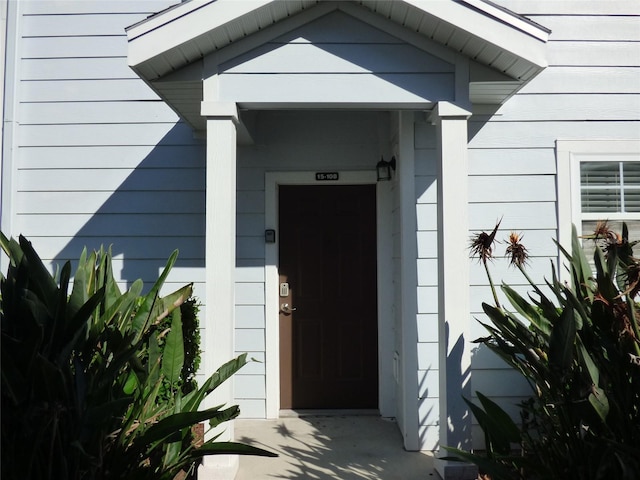 view of doorway to property