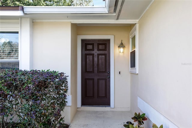 view of doorway to property