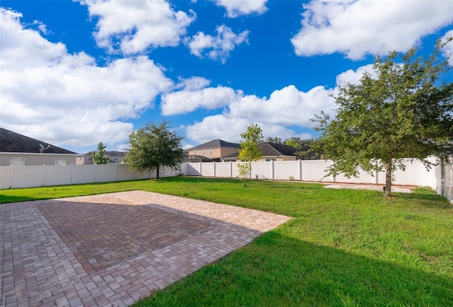 view of yard featuring a patio