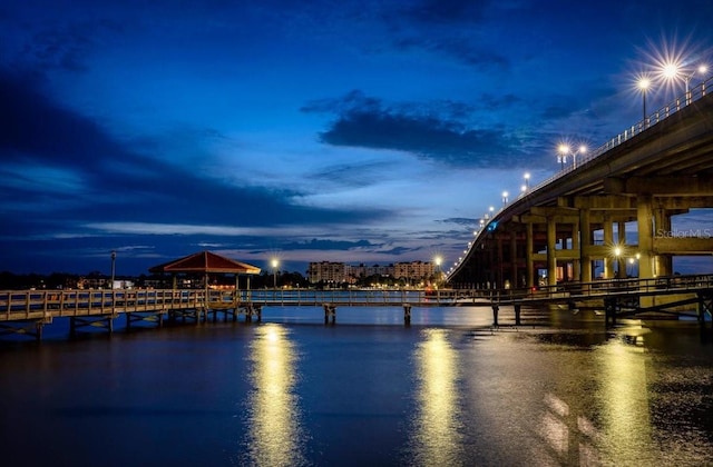 water view with a pier