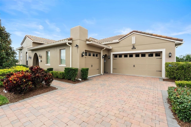 view of front of home featuring a garage