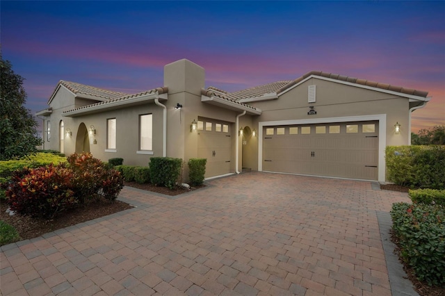 view of front of house featuring a garage