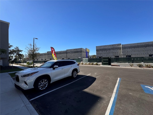 view of uncovered parking lot