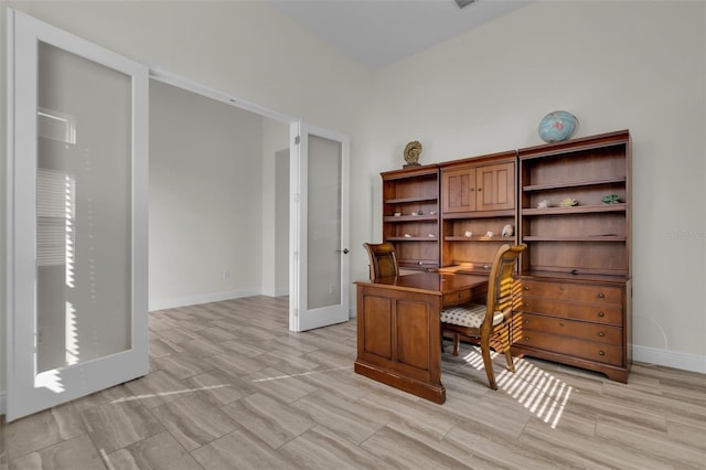 office space with french doors