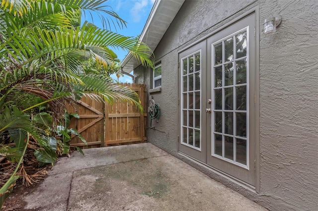 view of patio / terrace with french doors