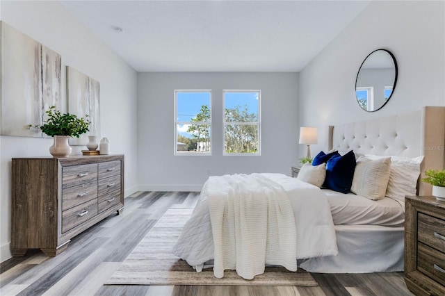 bedroom featuring light hardwood / wood-style floors