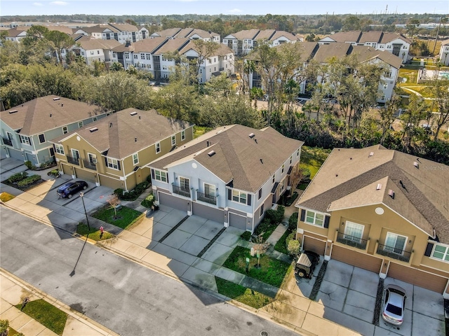 bird's eye view with a residential view