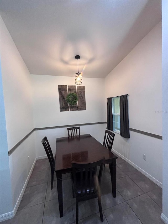 view of tiled dining room