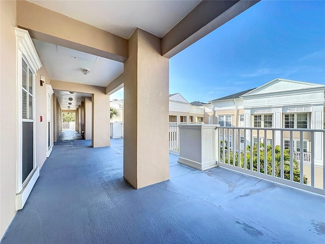 view of patio / terrace with a balcony