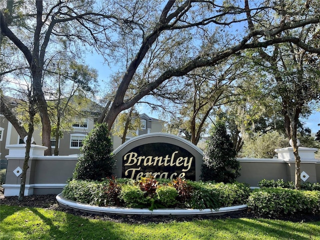 view of community sign