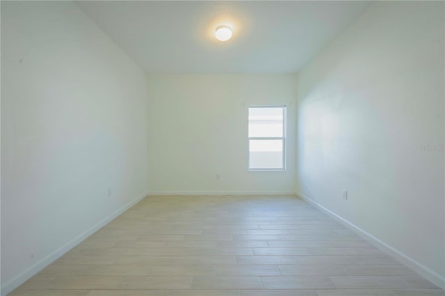 empty room featuring light wood-type flooring