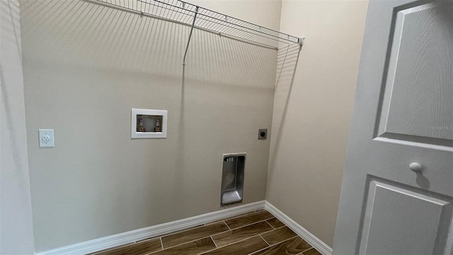 laundry area featuring hookup for an electric dryer and hookup for a washing machine