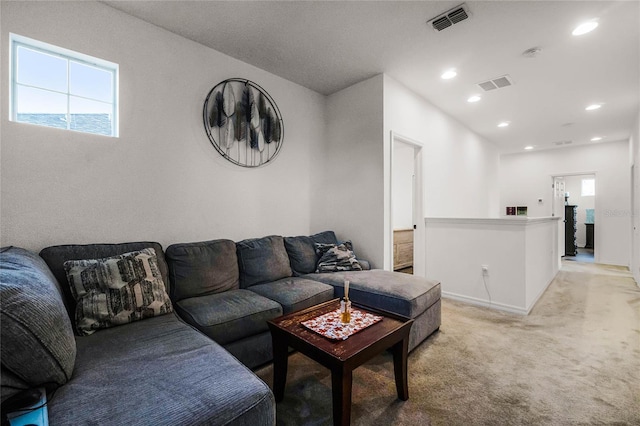 view of carpeted living room