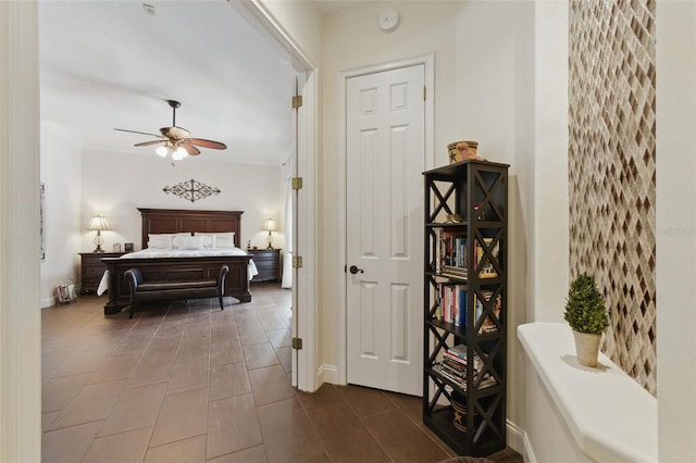 bedroom featuring ornamental molding