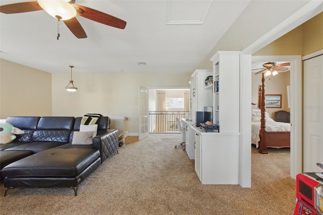 view of carpeted living room