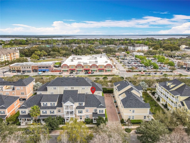 aerial view featuring a residential view