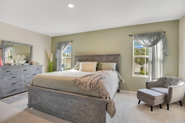 view of carpeted bedroom